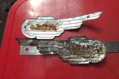 Royal Enfield tin plate badges early fifties #2