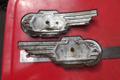 Royal Enfield tin plate badges early fifties