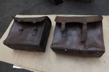 Velocette Le leather panniers and brackets