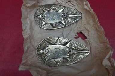 BSA pear shaped metal badge right hand New Old Stock
