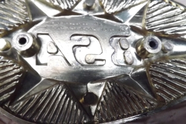 BSA pear shaped metal badge right hand New Old Stock