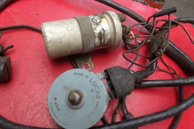 Triumph Tiger Cub wiring harness and original switches and coil etc