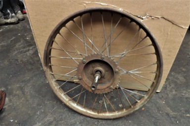 James Francis Barnett rear wheel early type with spindle
