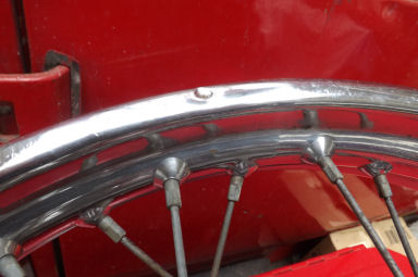 Triumph T150V rear wheel