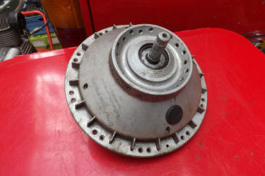 Triumph conical hub twin leading shoe front brake