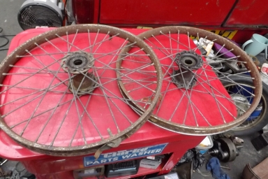 Vintage wheel chair wheels